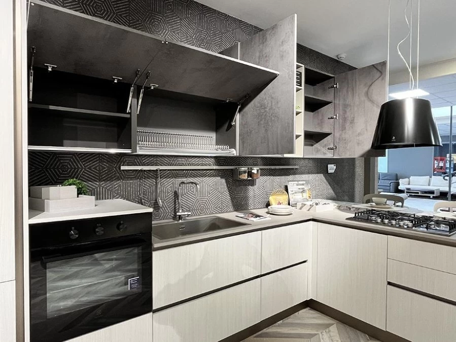 Cucina con penisola Creo Kitchens Tablet Neck