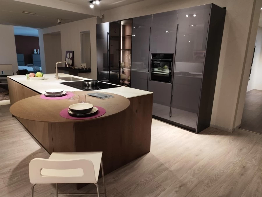 Cucina con Isola Doimo Cucine D23 Rovere