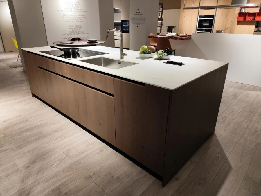 Cucina con Isola Doimo Cucine D23 Rovere