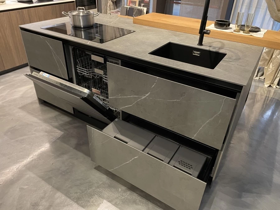 Cucina con Isola Doimo Cucine Aspen Gres