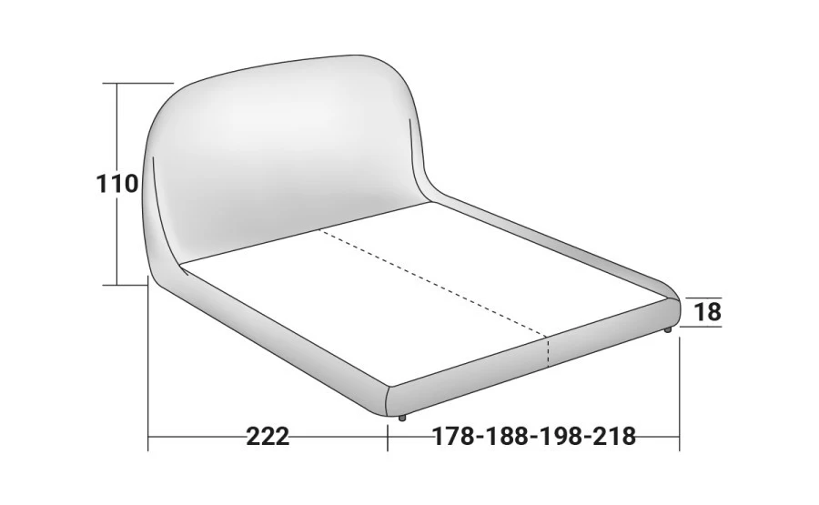 Letto matrimoniale Flou Taormina