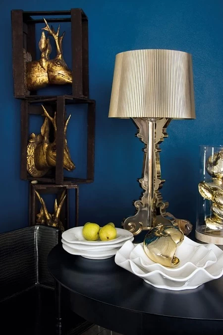 Lampada da tavolo Kartell Bourgie metal gold