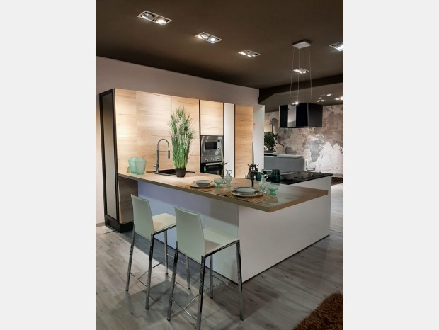 Cucina Moderna con penisola Piana DM0656 di Imab