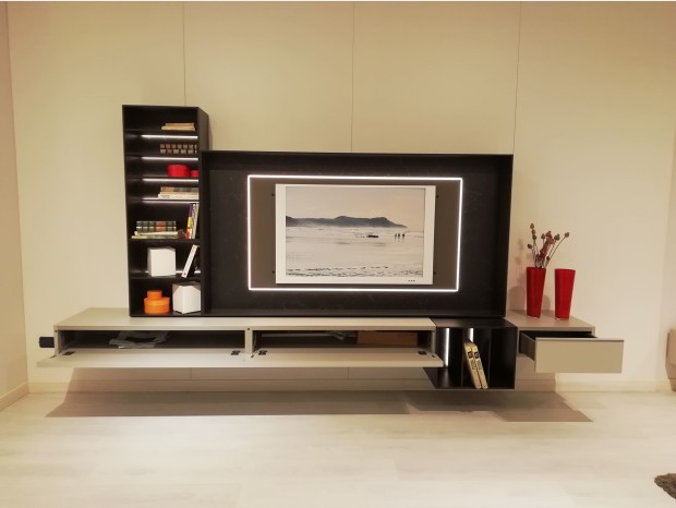 Dover mobile porta TV design moderno bianco soggiorno 180cm