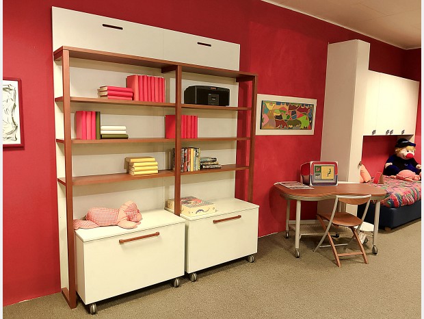 Complemento Galli Libreria Quinta con Cassapanche Boxy