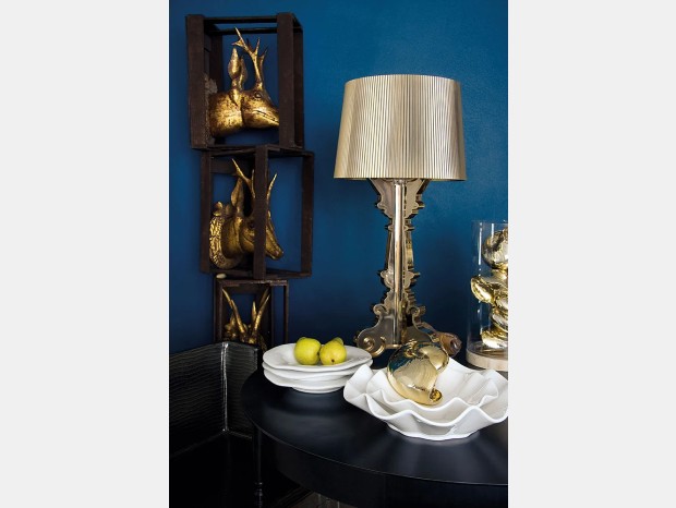 Lampada da tavolo Kartell Bourgie metal gold